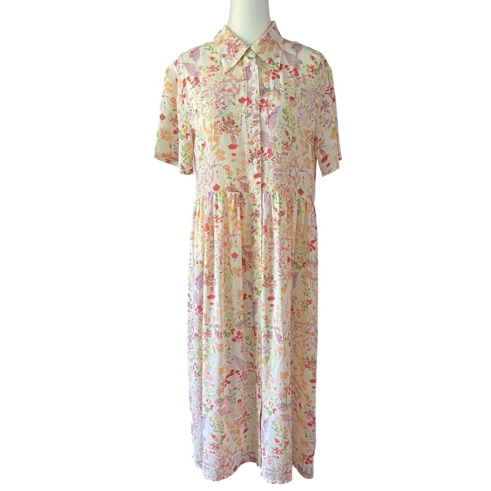 Levi’s Peach Rhiannon Floral Dress US M - Picture 2 of 7